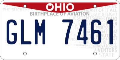 OH license plate GLM7461