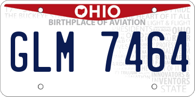 OH license plate GLM7464