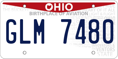 OH license plate GLM7480