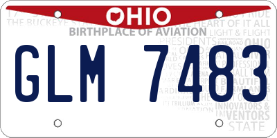 OH license plate GLM7483