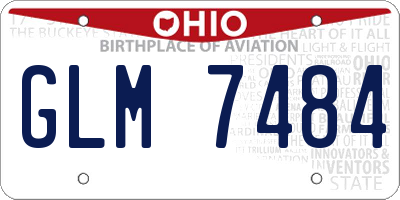 OH license plate GLM7484