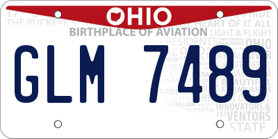 OH license plate GLM7489