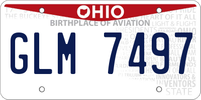 OH license plate GLM7497