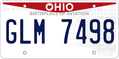 OH license plate GLM7498