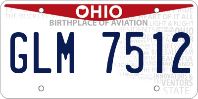 OH license plate GLM7512