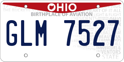 OH license plate GLM7527