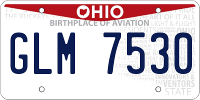 OH license plate GLM7530
