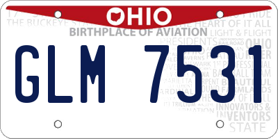 OH license plate GLM7531