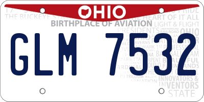OH license plate GLM7532