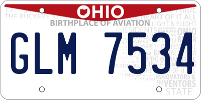 OH license plate GLM7534