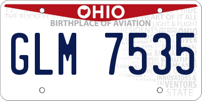 OH license plate GLM7535