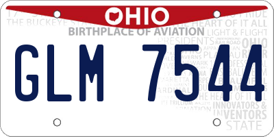 OH license plate GLM7544
