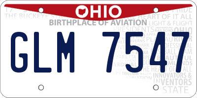 OH license plate GLM7547