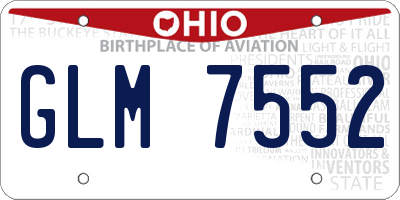 OH license plate GLM7552