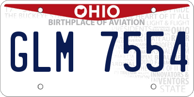 OH license plate GLM7554