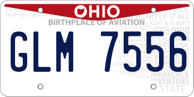 OH license plate GLM7556