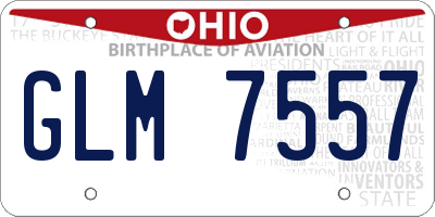 OH license plate GLM7557