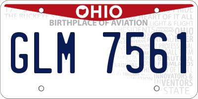 OH license plate GLM7561