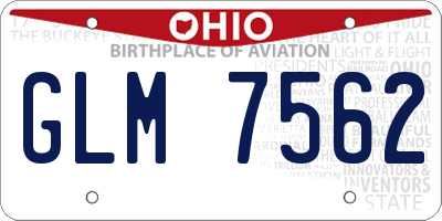 OH license plate GLM7562