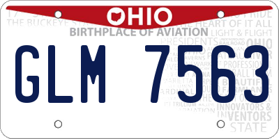 OH license plate GLM7563