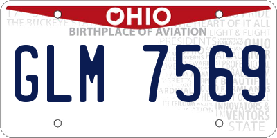 OH license plate GLM7569