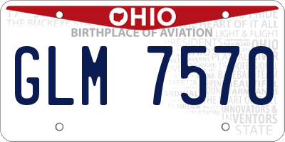 OH license plate GLM7570