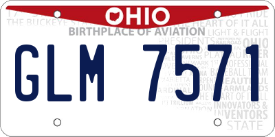 OH license plate GLM7571