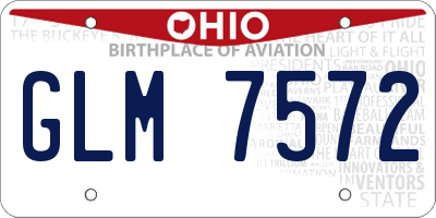 OH license plate GLM7572