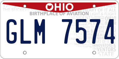 OH license plate GLM7574