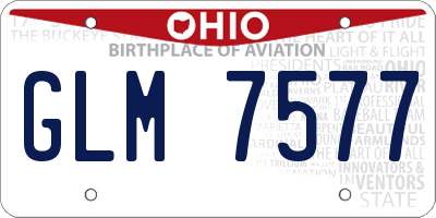 OH license plate GLM7577
