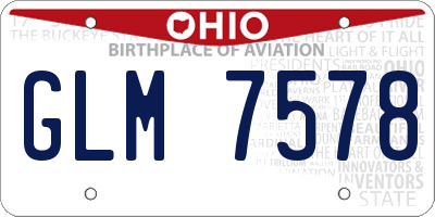 OH license plate GLM7578