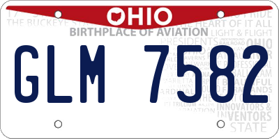 OH license plate GLM7582
