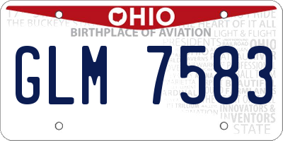 OH license plate GLM7583
