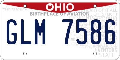 OH license plate GLM7586