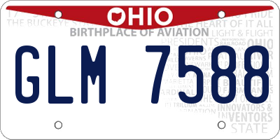 OH license plate GLM7588