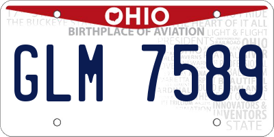 OH license plate GLM7589