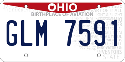 OH license plate GLM7591