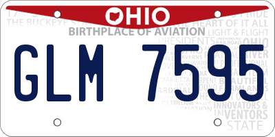 OH license plate GLM7595