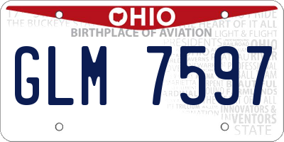 OH license plate GLM7597