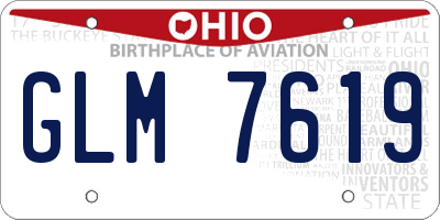 OH license plate GLM7619