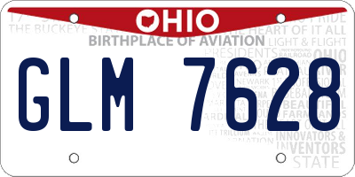 OH license plate GLM7628