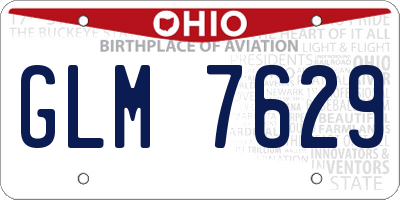 OH license plate GLM7629