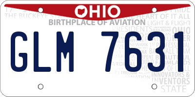 OH license plate GLM7631