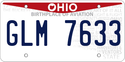 OH license plate GLM7633