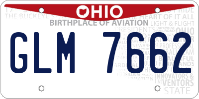 OH license plate GLM7662