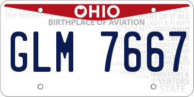 OH license plate GLM7667