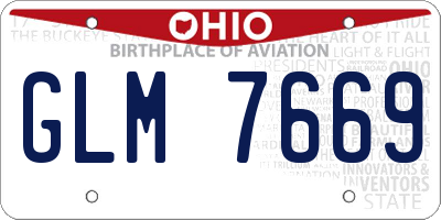 OH license plate GLM7669