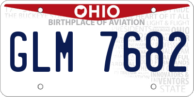 OH license plate GLM7682