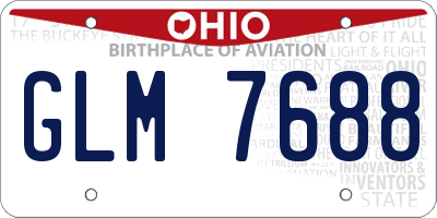 OH license plate GLM7688