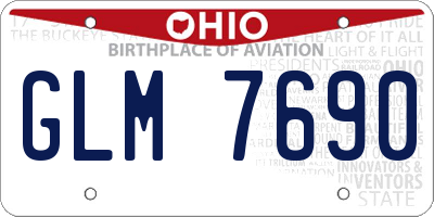 OH license plate GLM7690